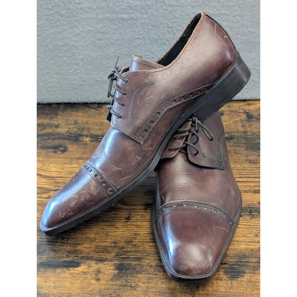 To Boot New York Adam Derrick 11.5 Brown Wingtip Brogue Leather Italy Dress Shoe main image 7